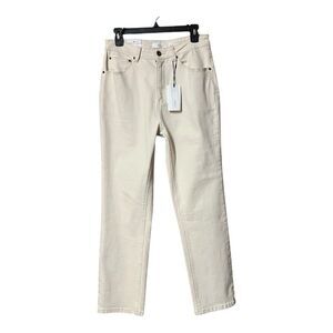 A Loves A Womens Size 30 Cream High Rise Slender Straight Jeans New
